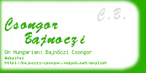 csongor bajnoczi business card